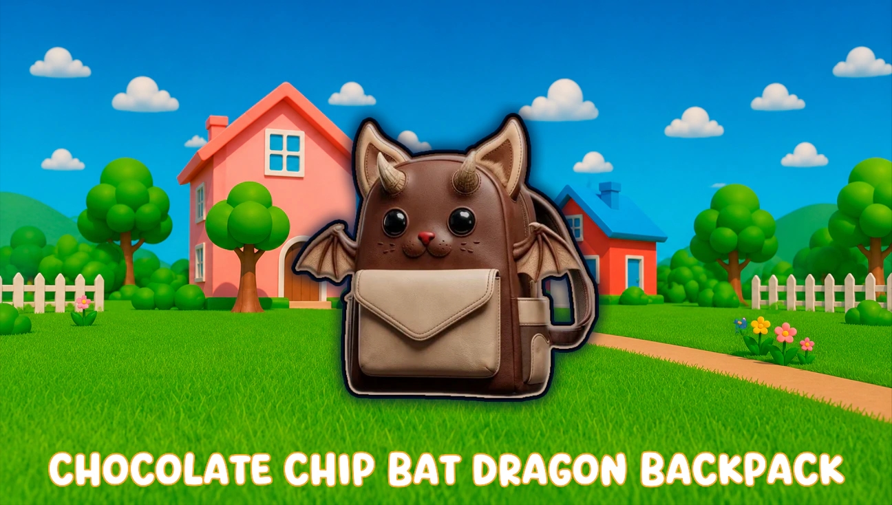Chocolate Chip Bat Dragon Backpack artwork