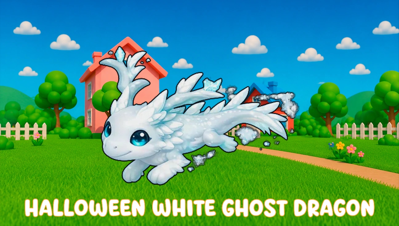 Halloween White Ghost Dragon artwork