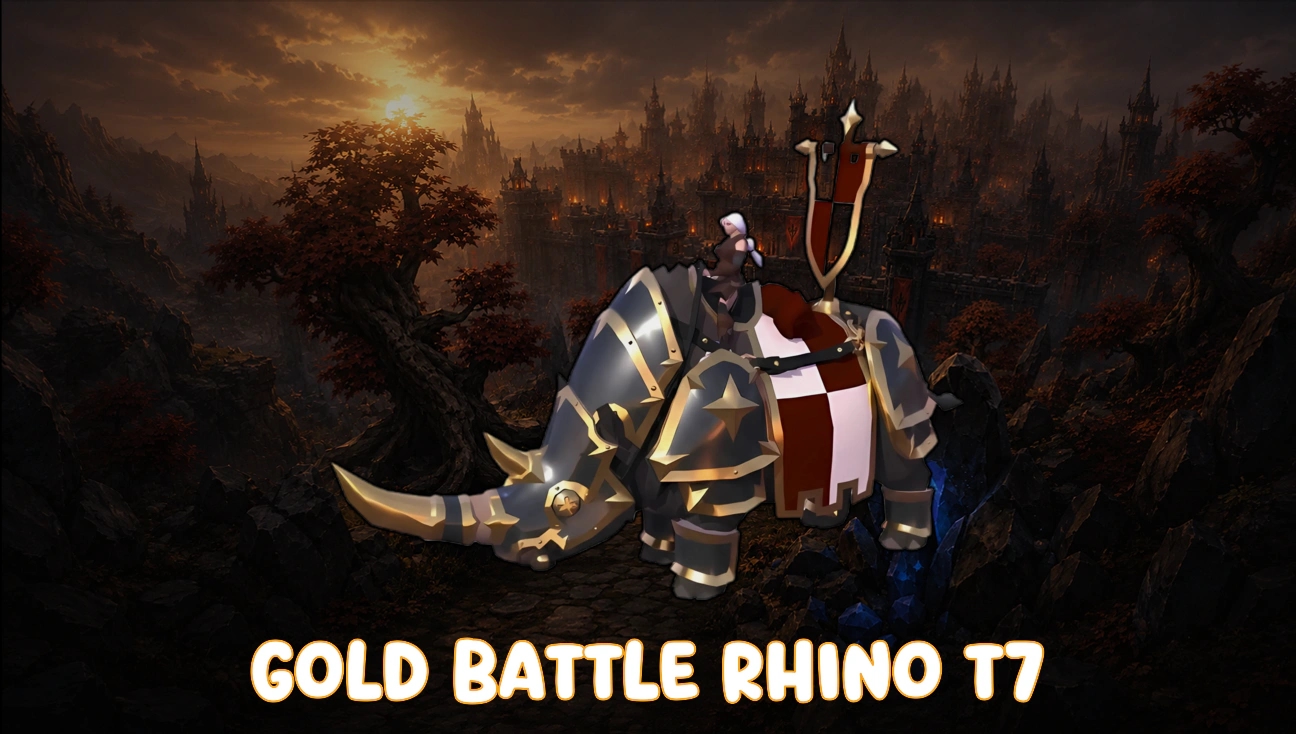 Gold Battle Rhino T7 artwork