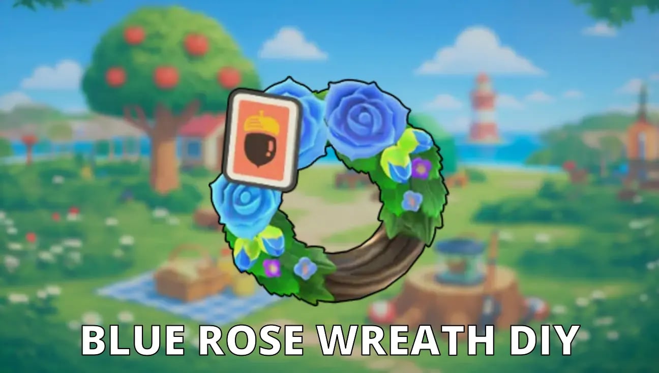 Blue Rose Wreath DIY artwork