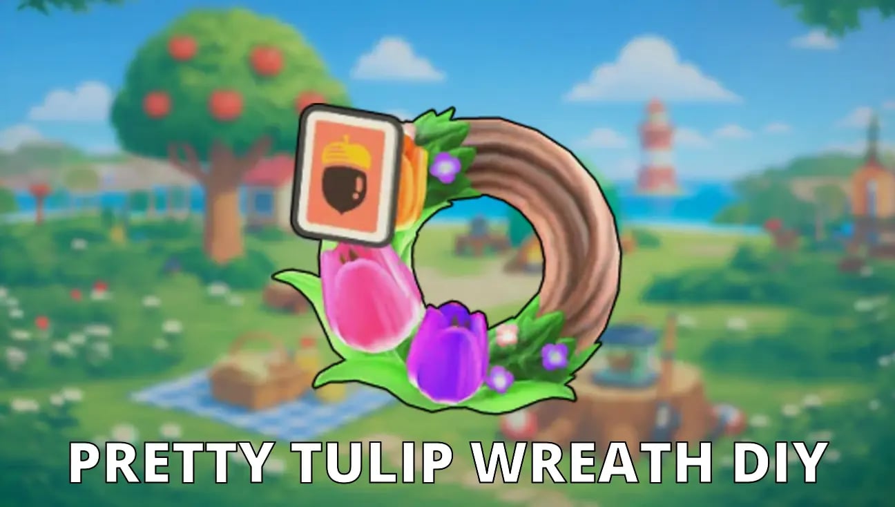 Pretty Tulip Wreath DIY artwork