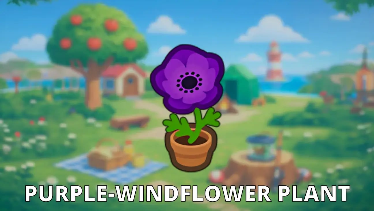 Purple-Windflower Plant artwork