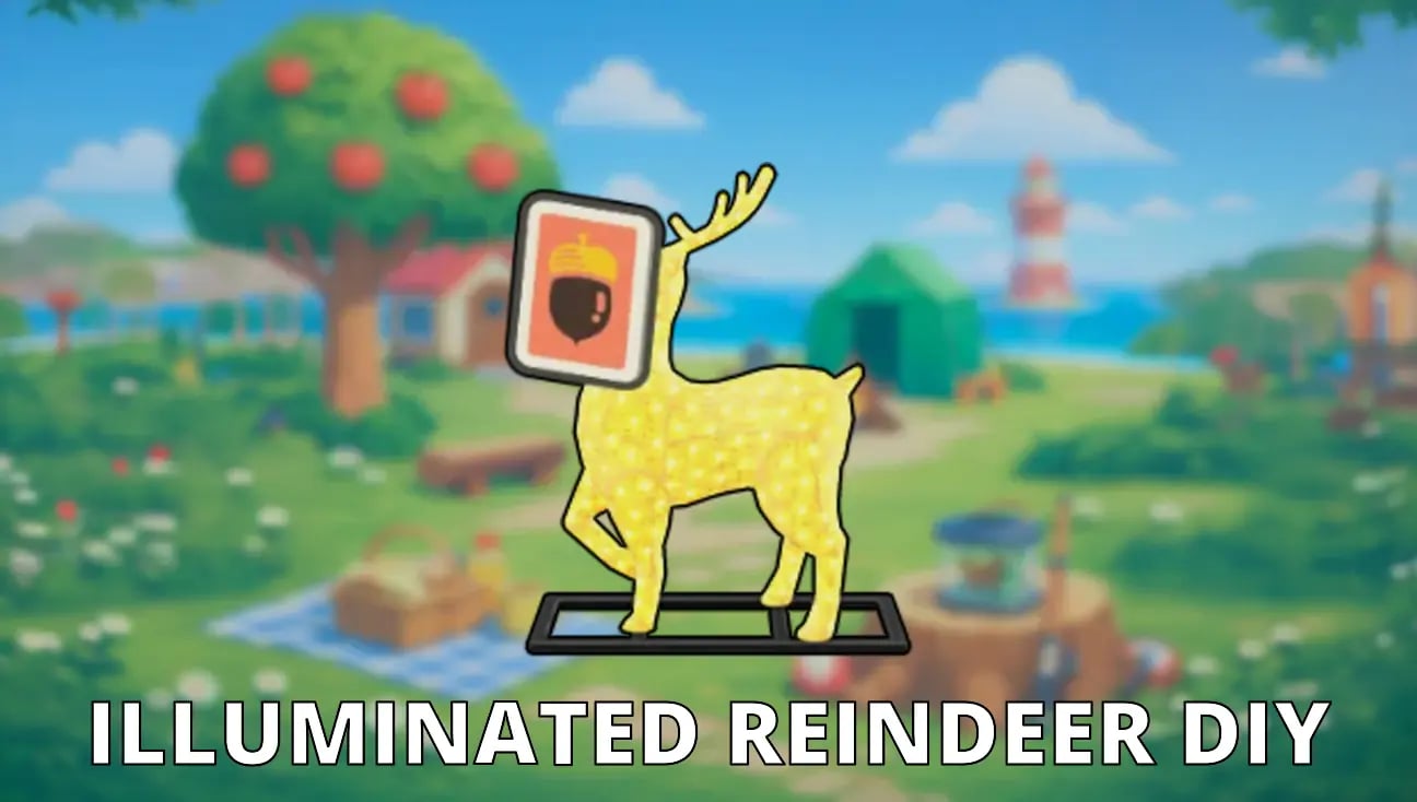 Illuminated Reindeer DIY artwork