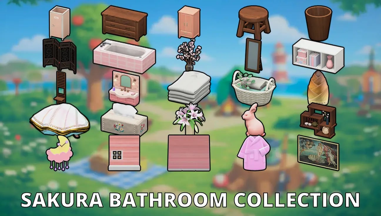 Sakura Bathroom collection artwork