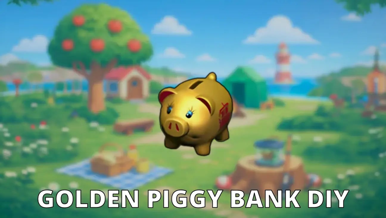 Golden Piggy Bank DIY artwork
