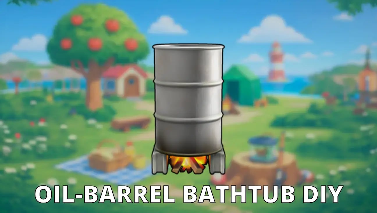 Oil-Barrel Bathtub DIY artwork