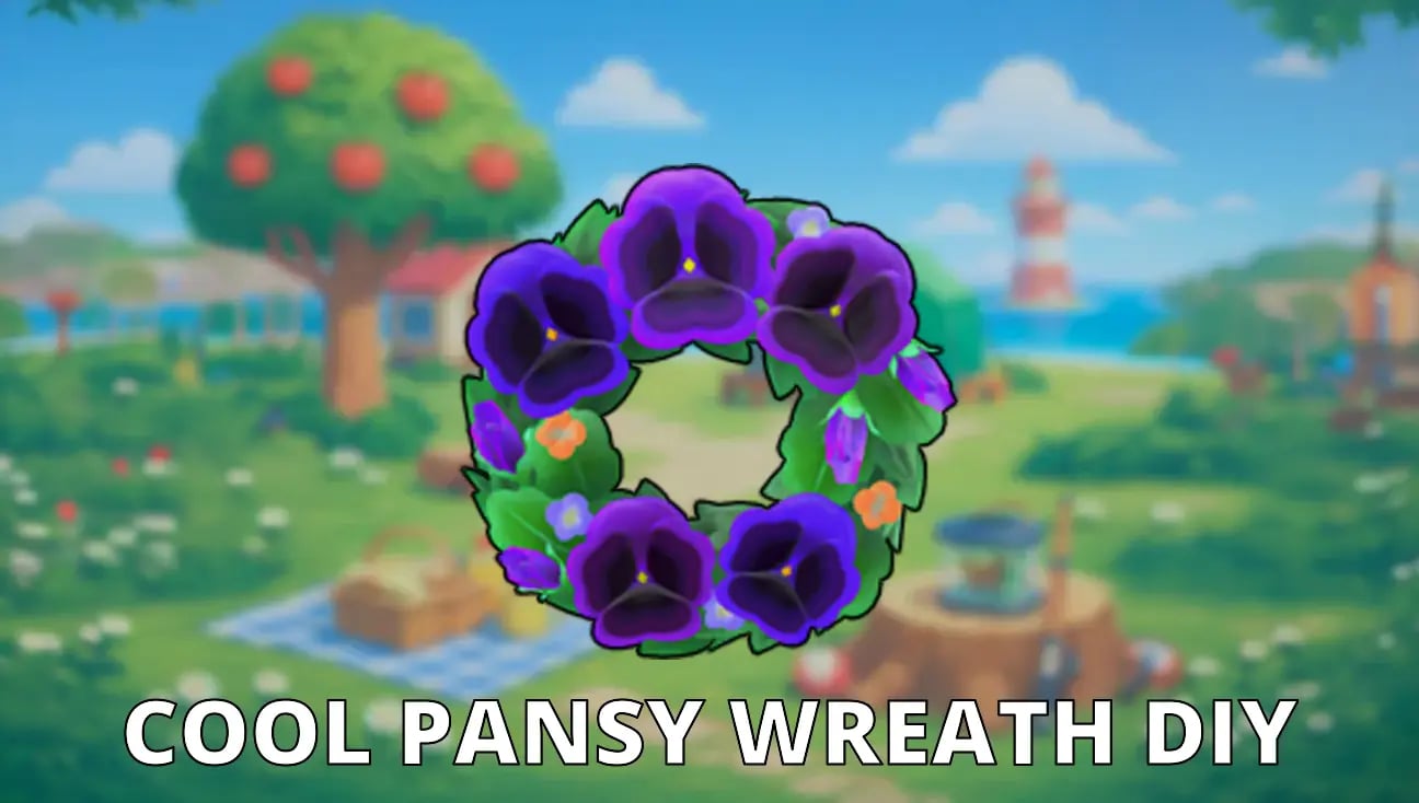 Cool Pansy Wreath DIY artwork