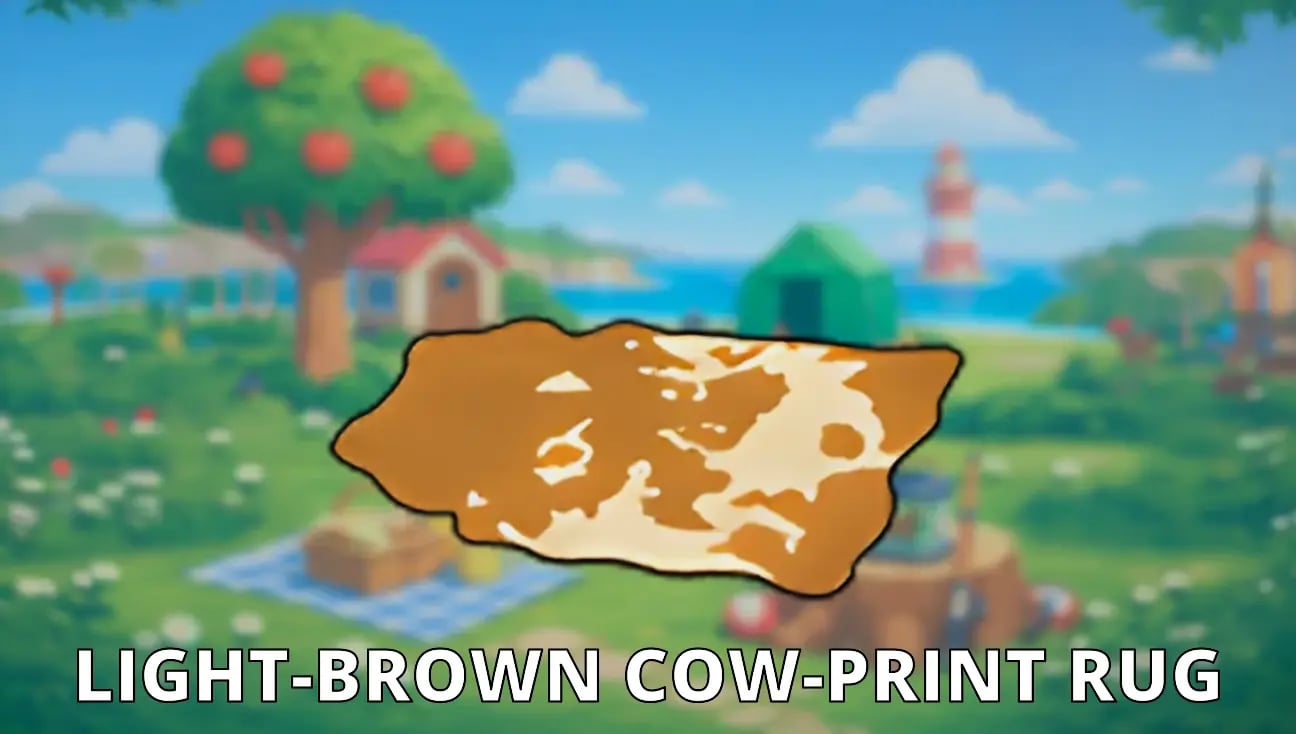 Light-Brown Cow-Print Rug artwork