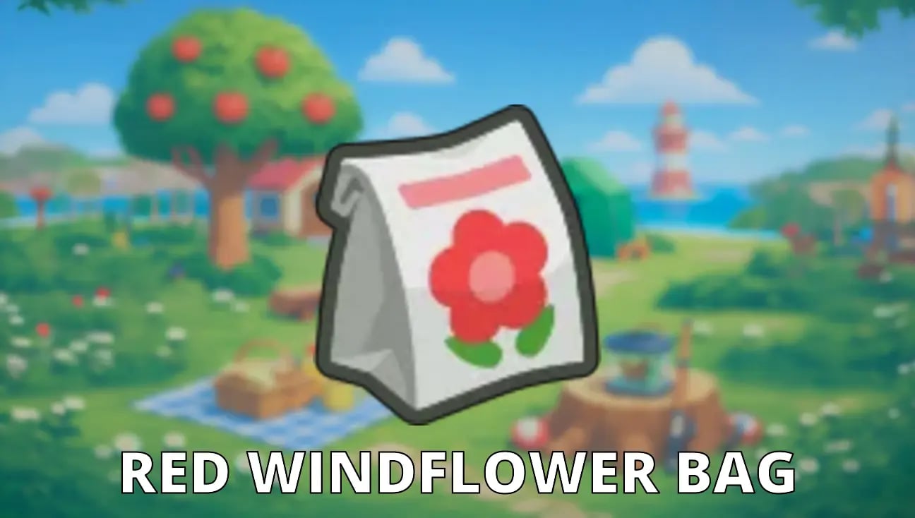 Red Windflower Bag artwork