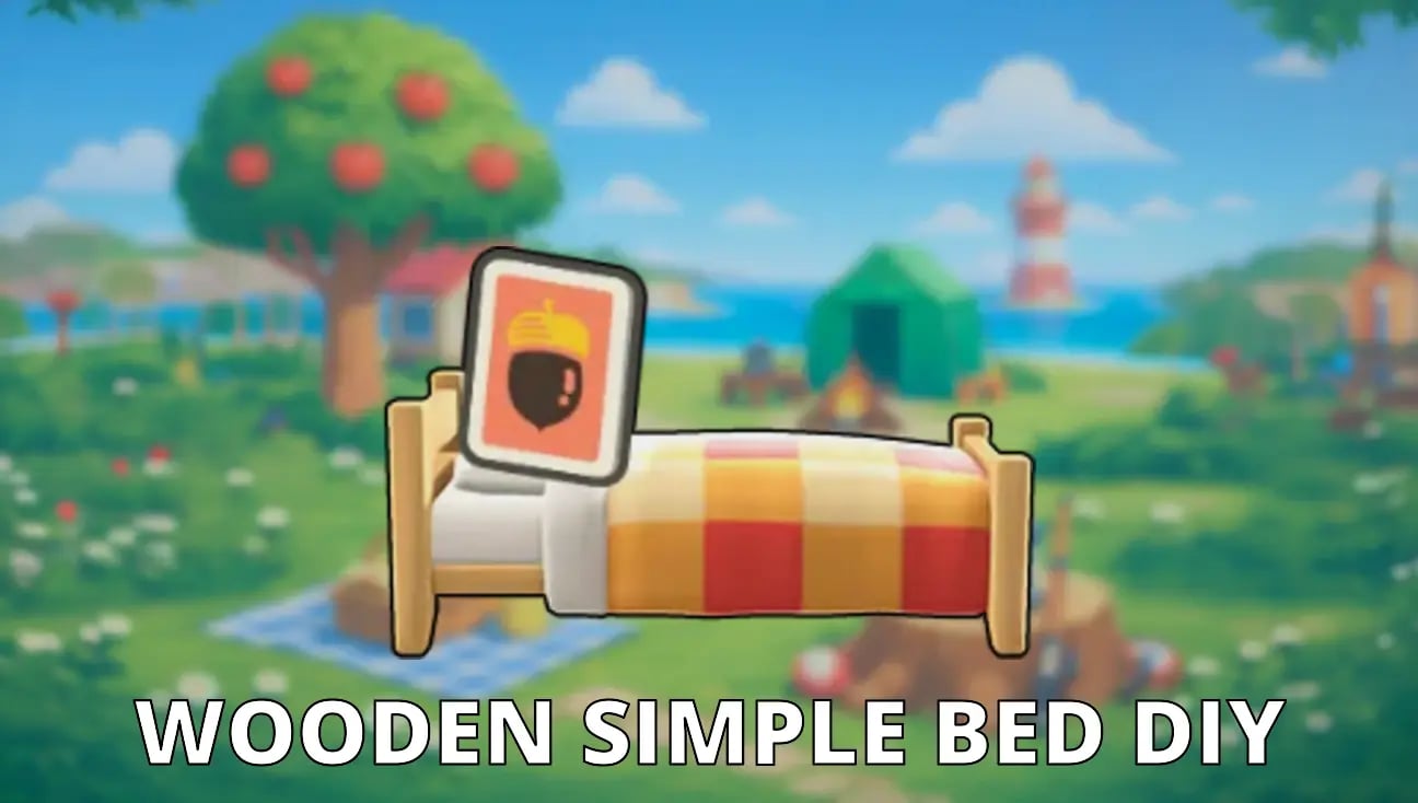 Wooden Simple Bed DIY artwork
