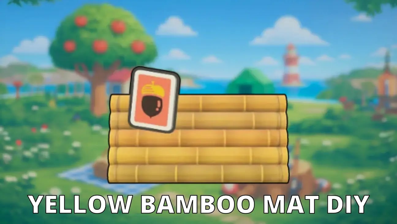 Yellow Bamboo Mat DIY artwork