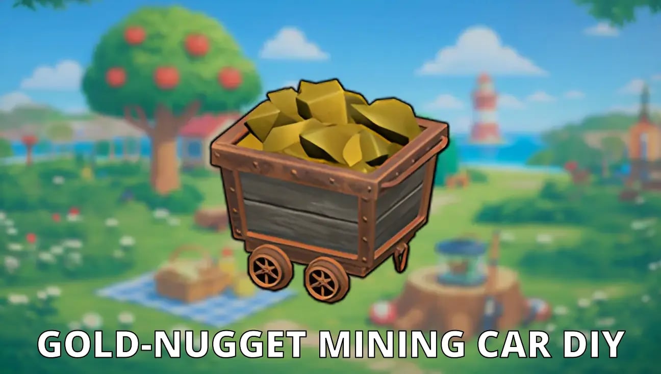 Gold-Nugget Mining Car DIY artwork