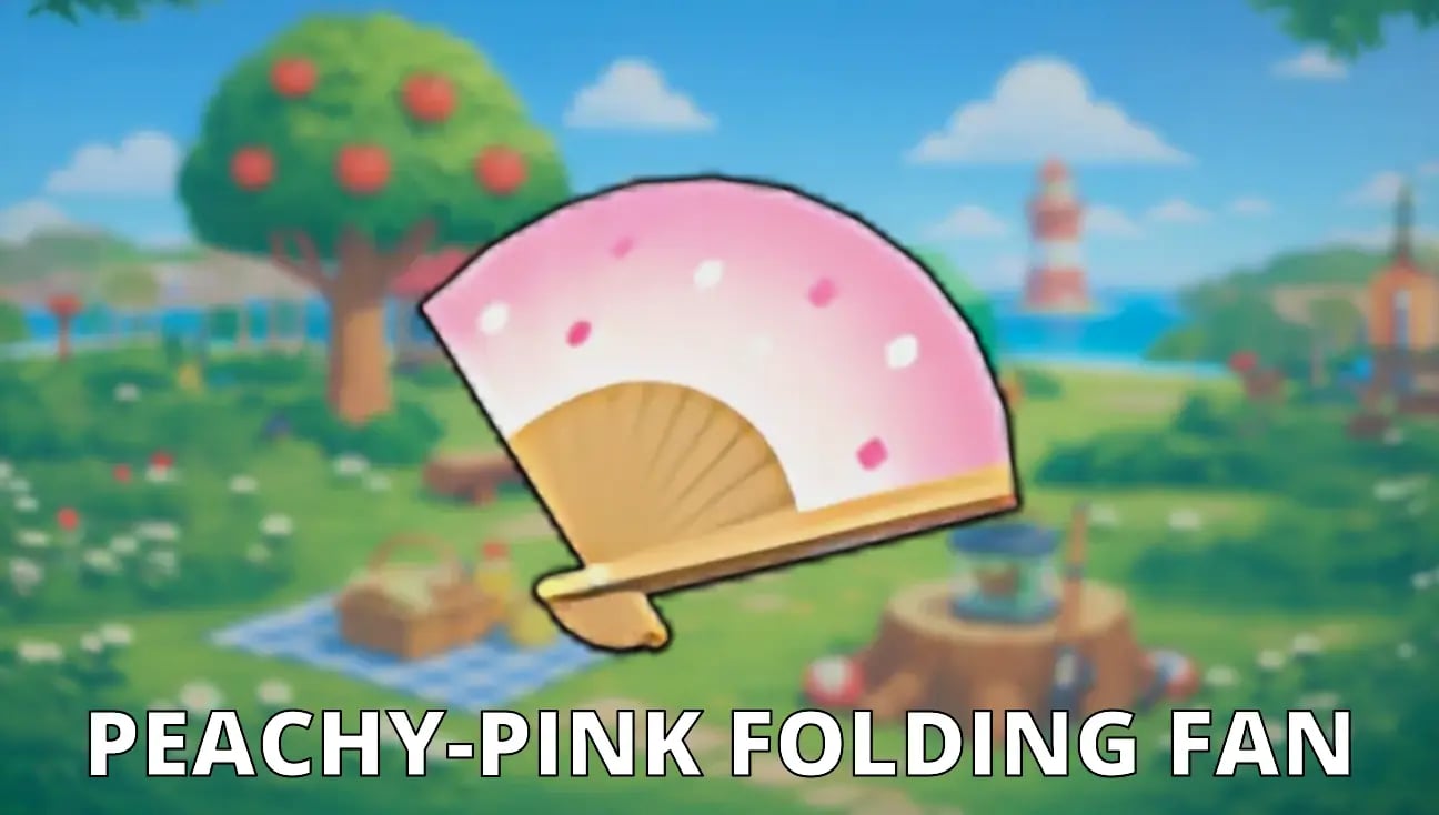 Peachy-Pink Folding Fan artwork