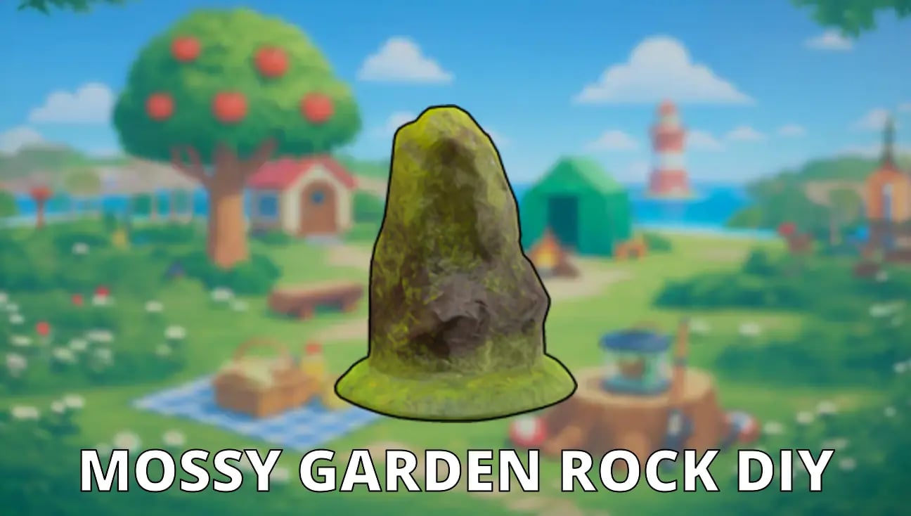 Mossy Garden Rock DIY artwork