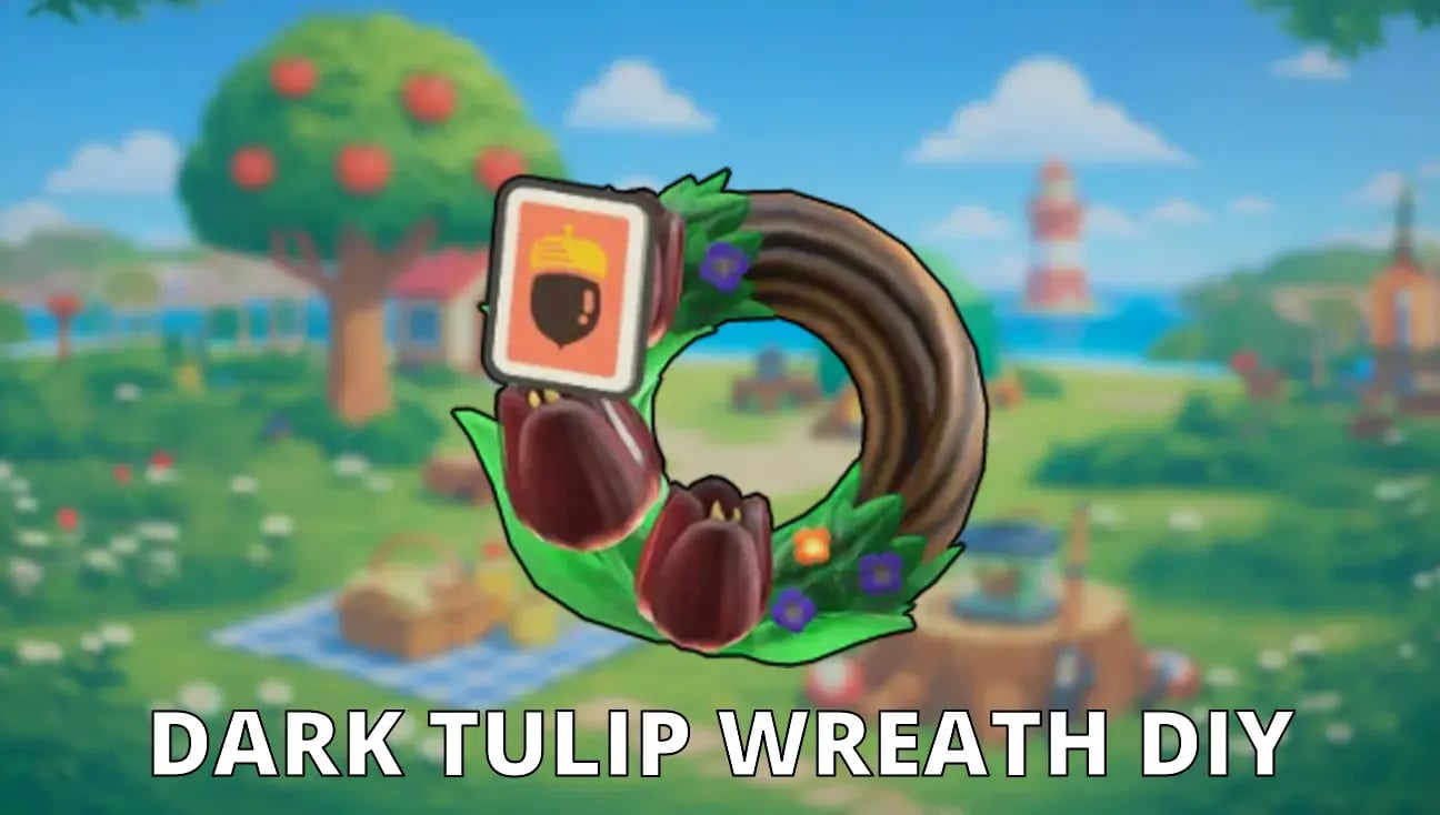Dark Tulip Wreath DIY artwork