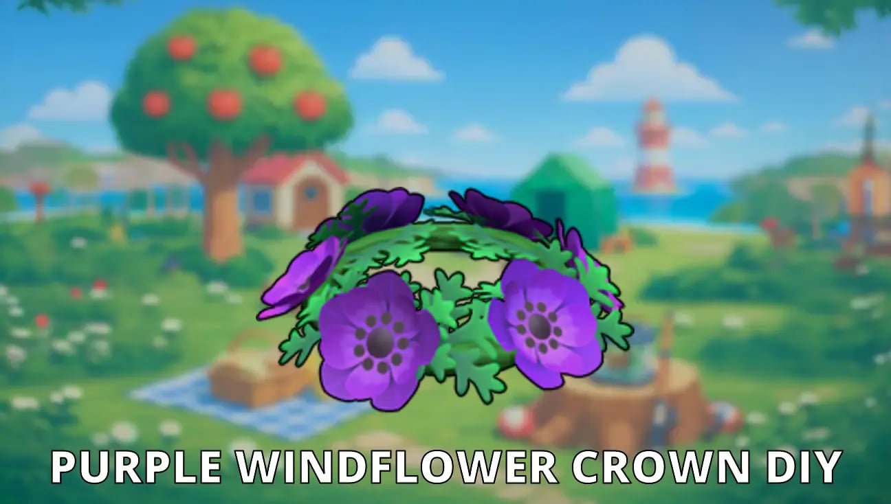 Purple Windflower Crown DIY artwork