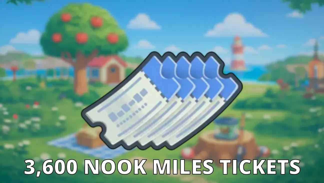 3,600 Nook Miles Tickets artwork