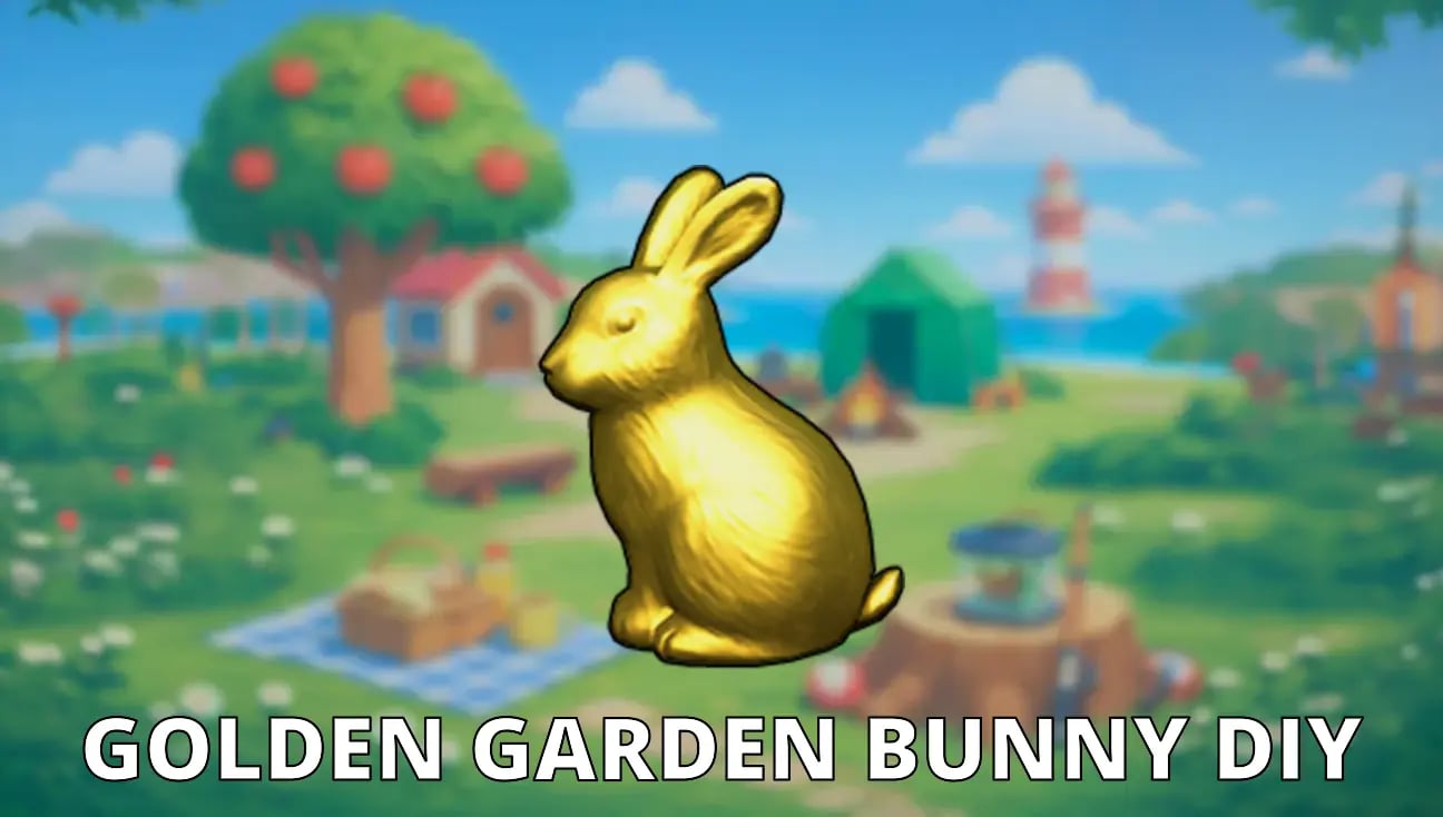 Golden Garden Bunny DIY artwork
