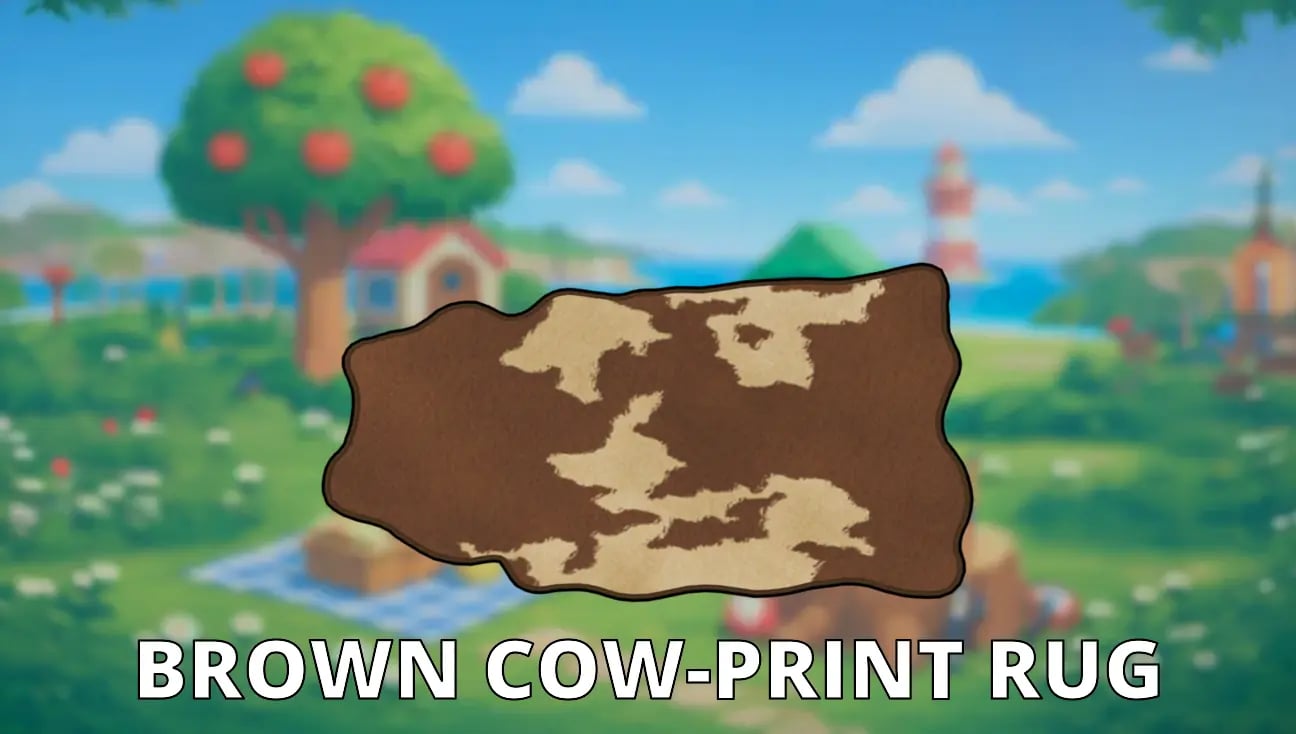 Brown Cow-Print Rug artwork