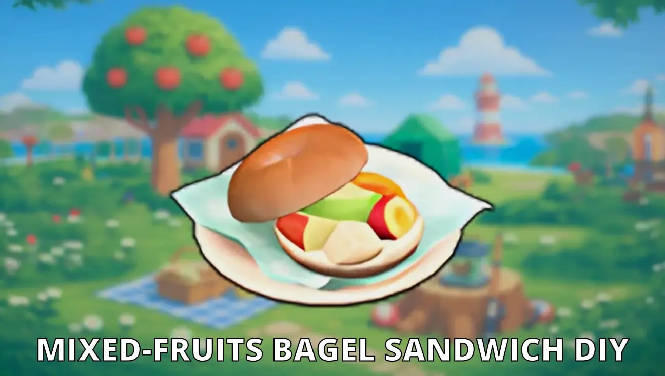 Mixed-Fruits Bagel Sandwich DIY artwork