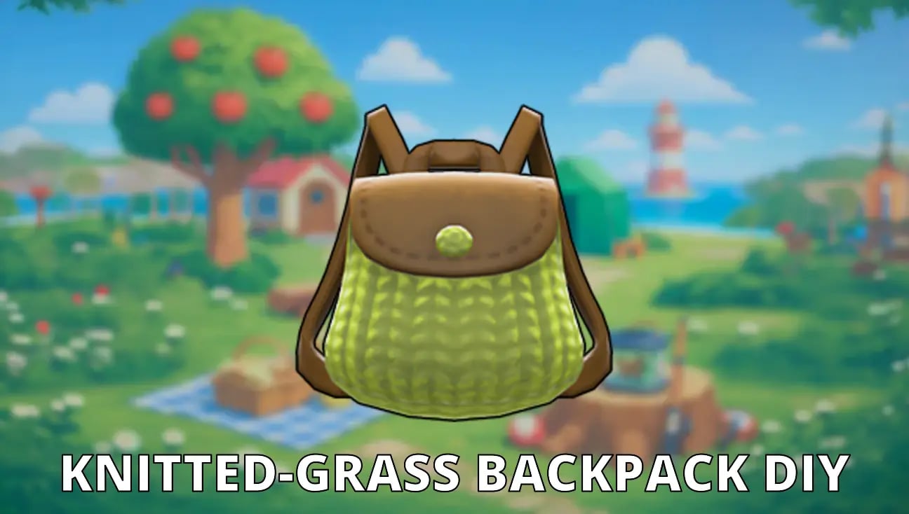 Knitted-Grass Backpack DIY artwork