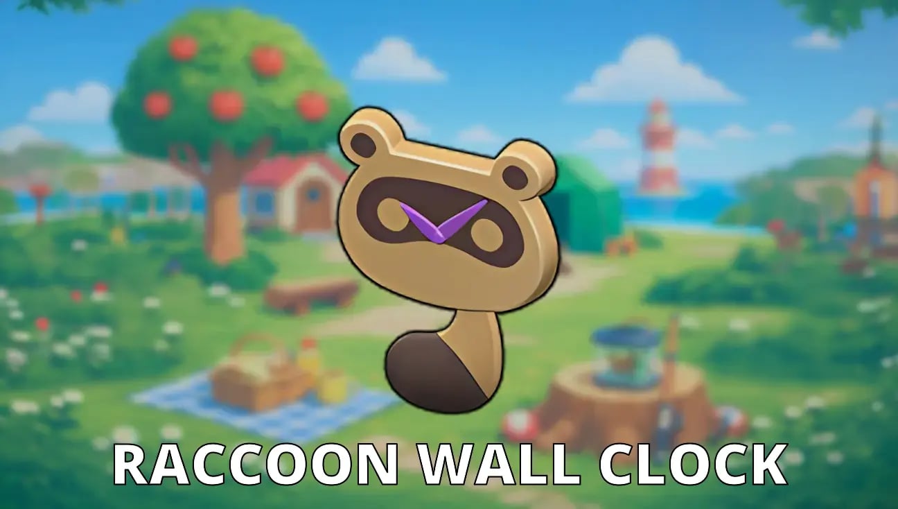 Raccoon Wall Clock artwork