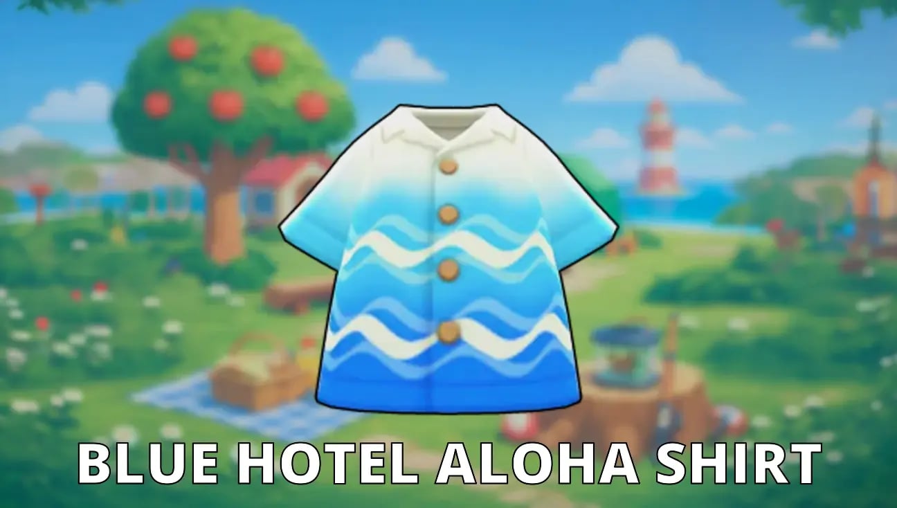 Blue Hotel Aloha Shirt artwork