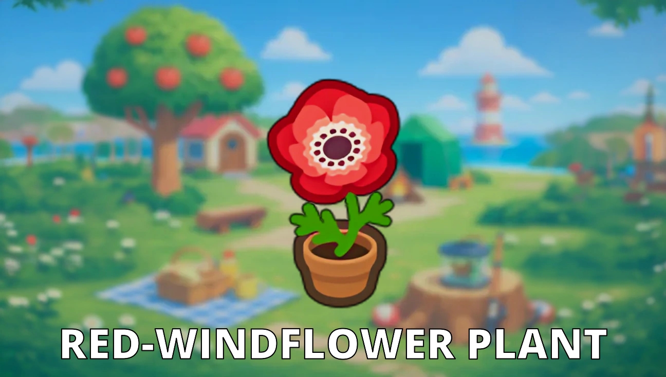 Red-Windflower Plant artwork