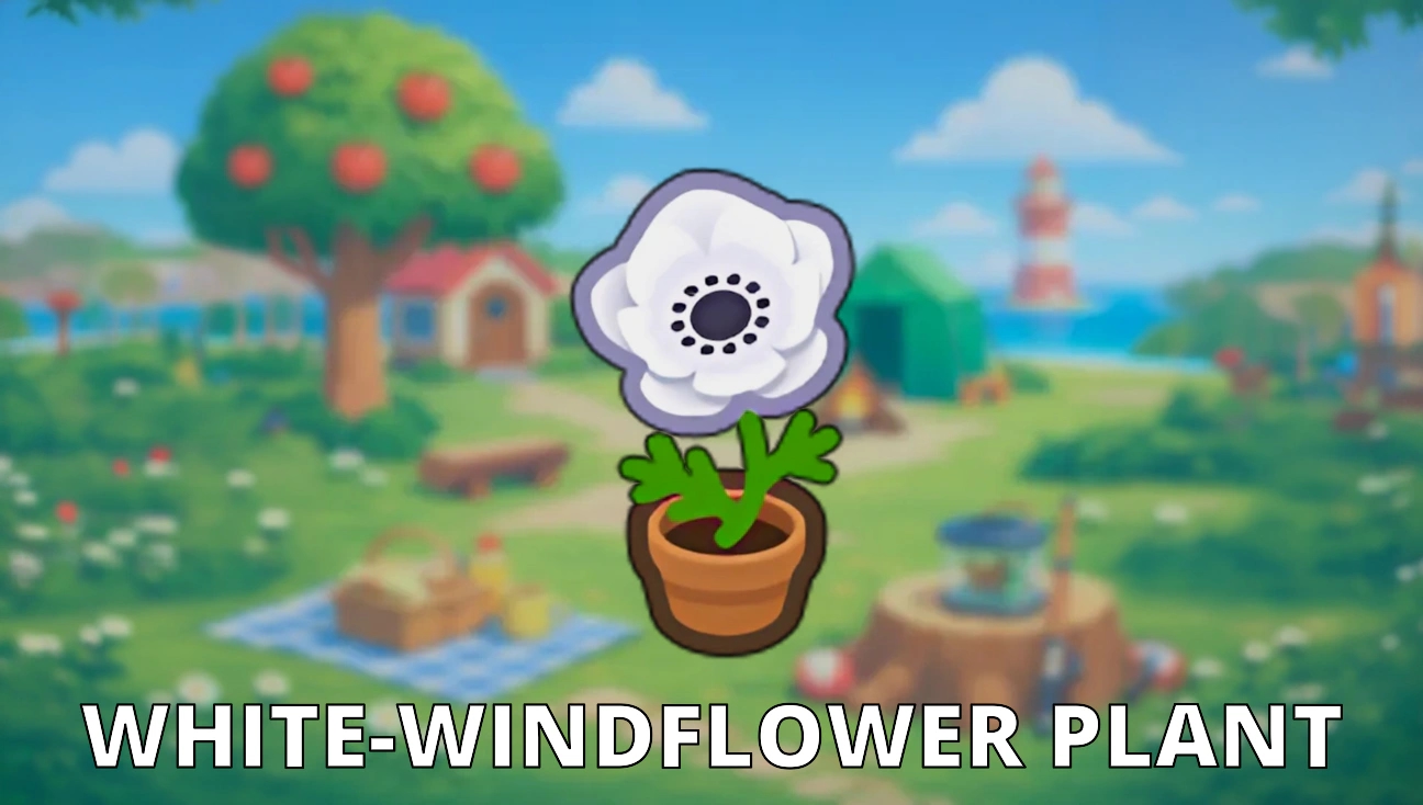 White-Windflower Plant artwork