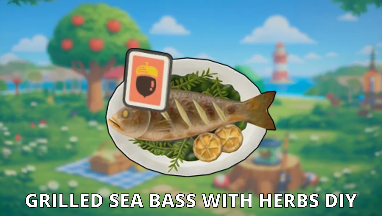 Grilled Sea Bass With Herbs DIY artwork