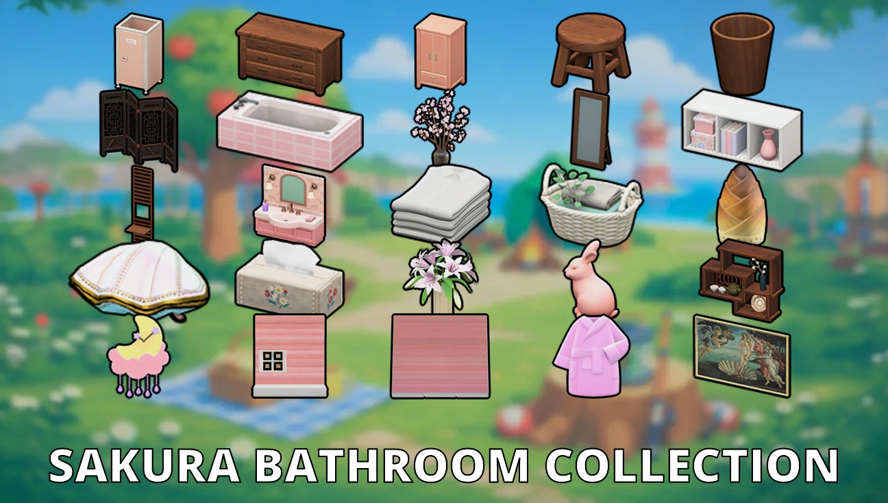 Sakura Bathroom collection artwork