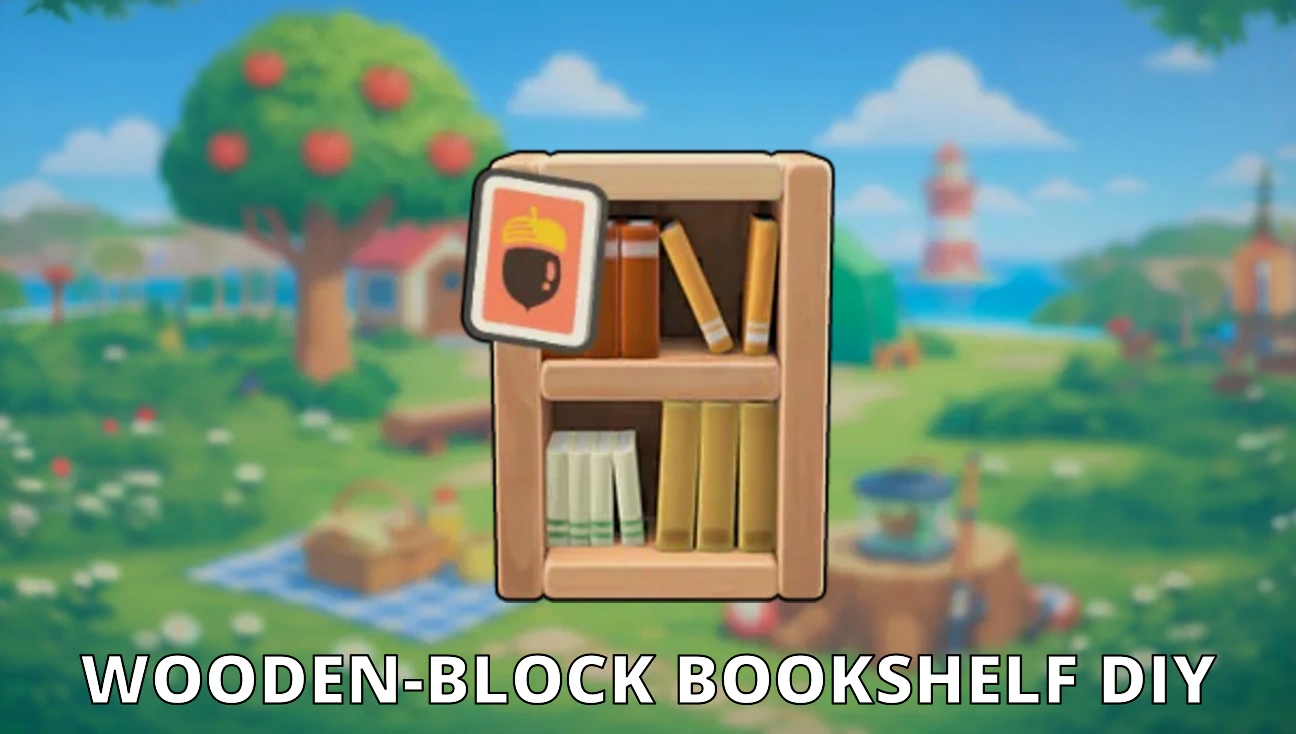 Wooden-Block Bookshelf DIY artwork