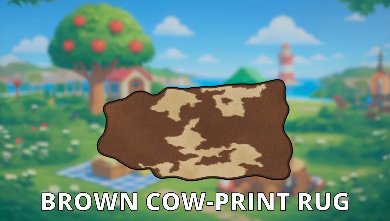 Brown Cow-Print Rug artwork