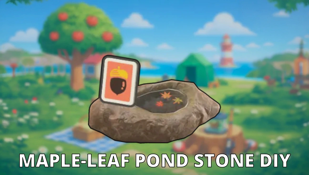 Maple-Leaf Pond Stone DIY artwork