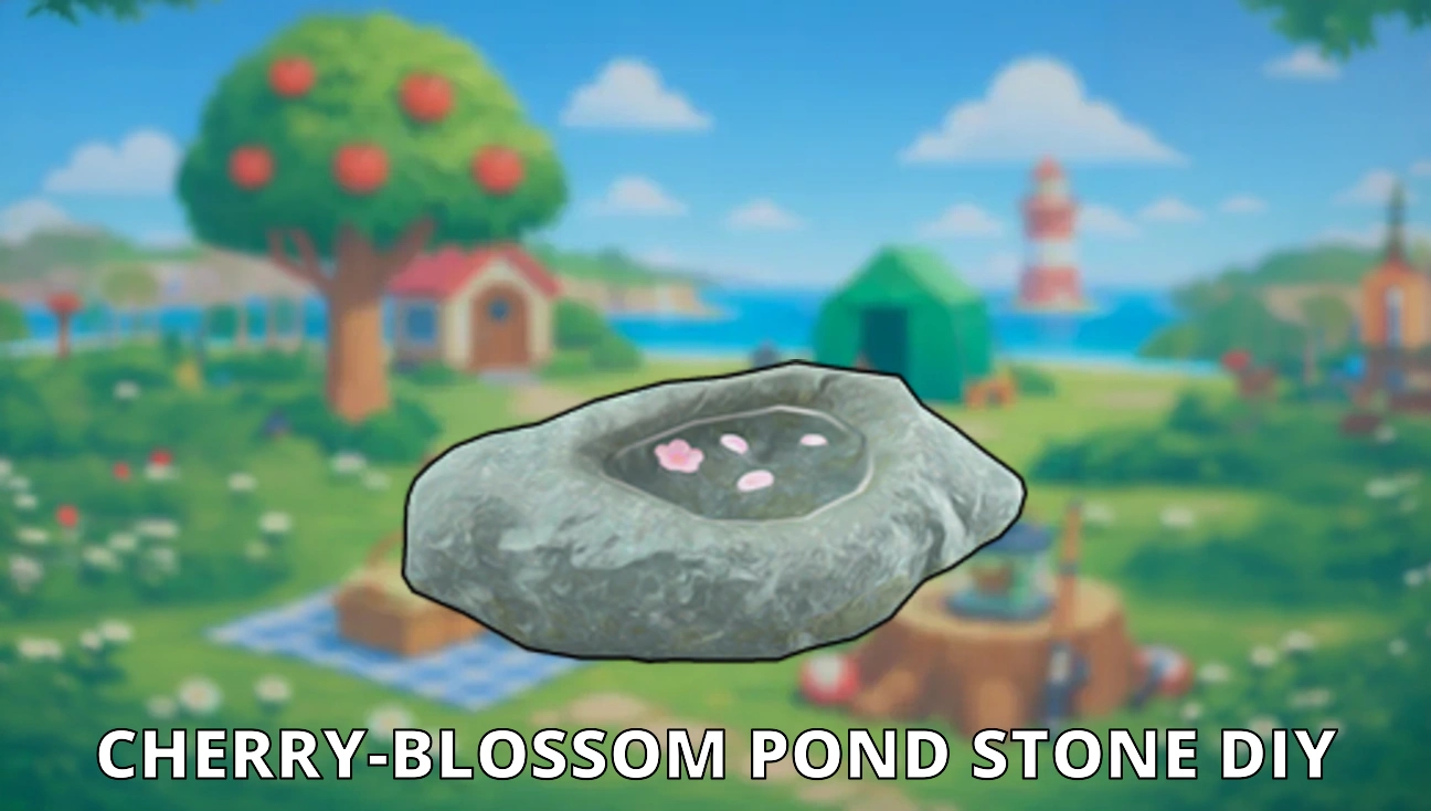 Cherry-Blossom Pond Stone DIY artwork