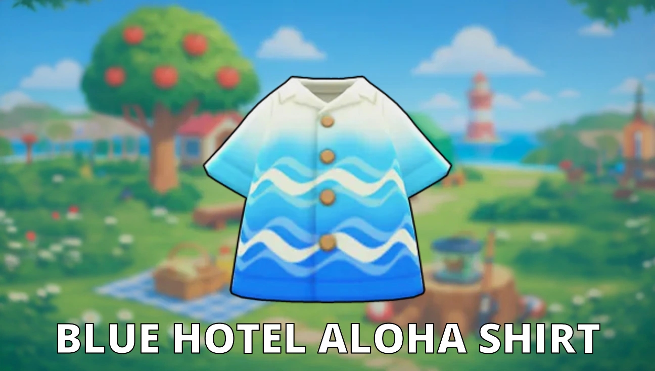 Blue Hotel Aloha Shirt artwork