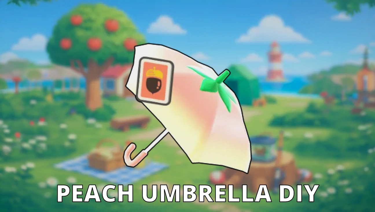 Peach Umbrella DIY artwork