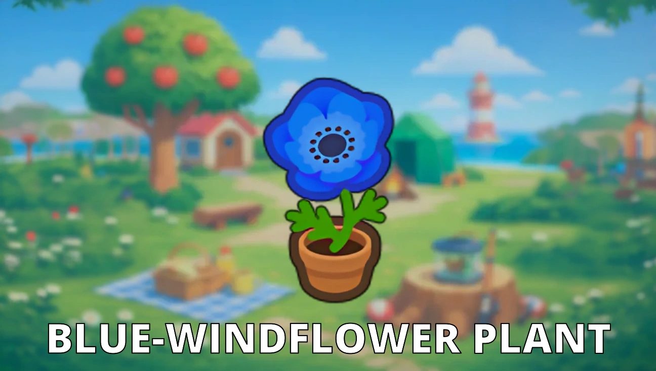 Blue-Windflower Plant artwork