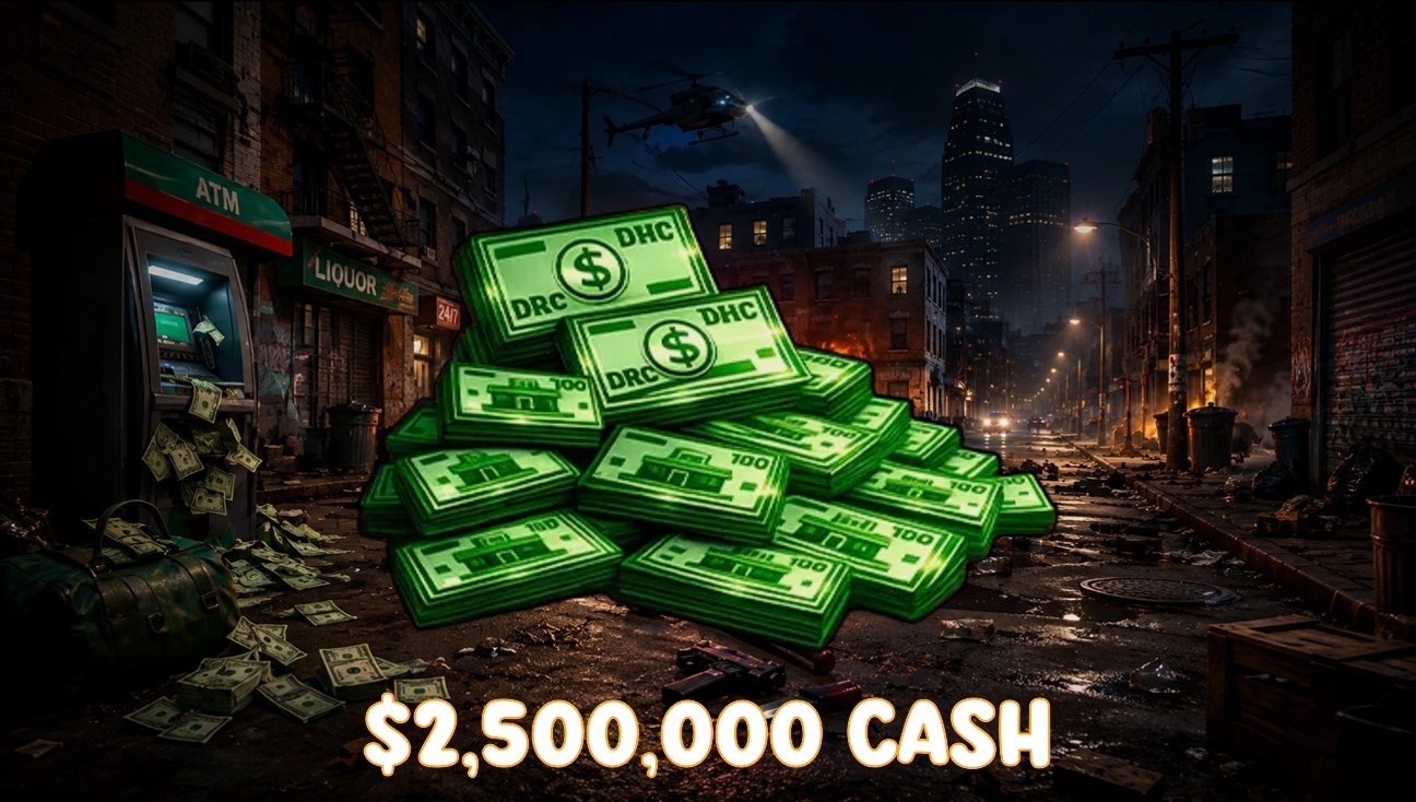 $2,500,000 Cash artwork