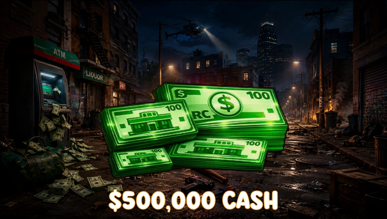 $500,000 Cash artwork