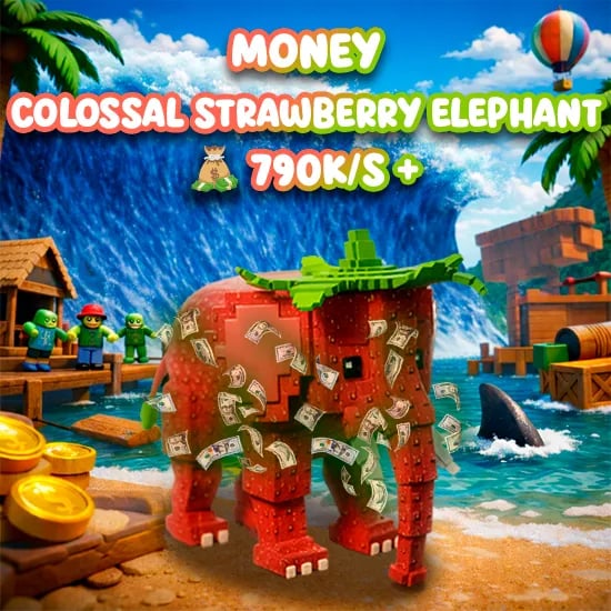 Money Colossal Strawberry Elephant 790K/s + artwork