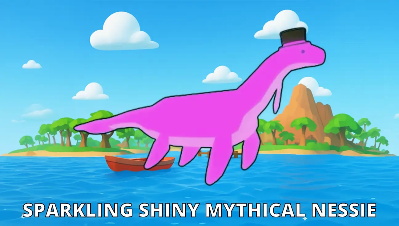 Sparkling shiny Mythical Nessie artwork