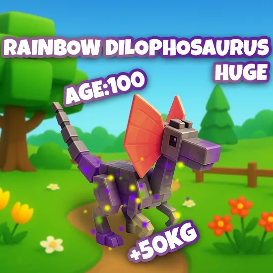 Rainbow Dilophosaurus Huge (+50Kg) artwork