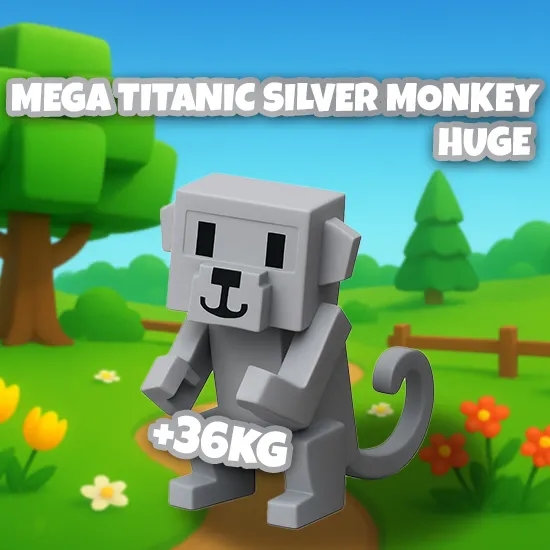 Mega Titanic Silver Monkey Huge (+36Kg) artwork
