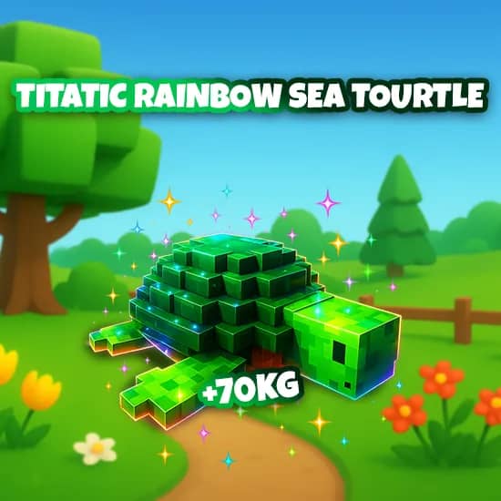 Titanic Rainbow Sea Turtle +70kg artwork