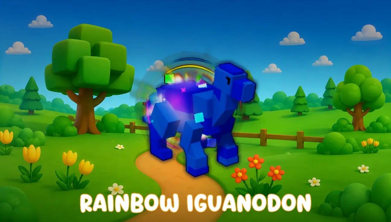Rainbow Iguanodon artwork