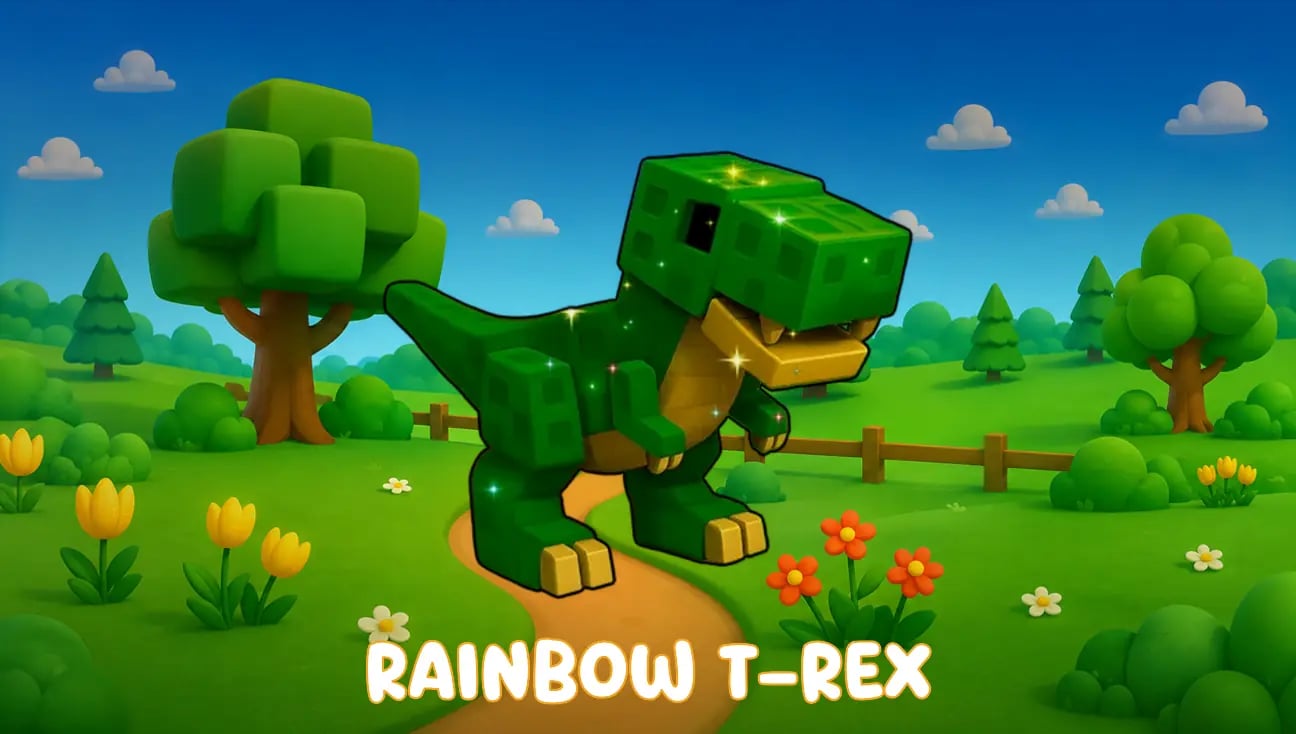 Rainbow T-Rex artwork