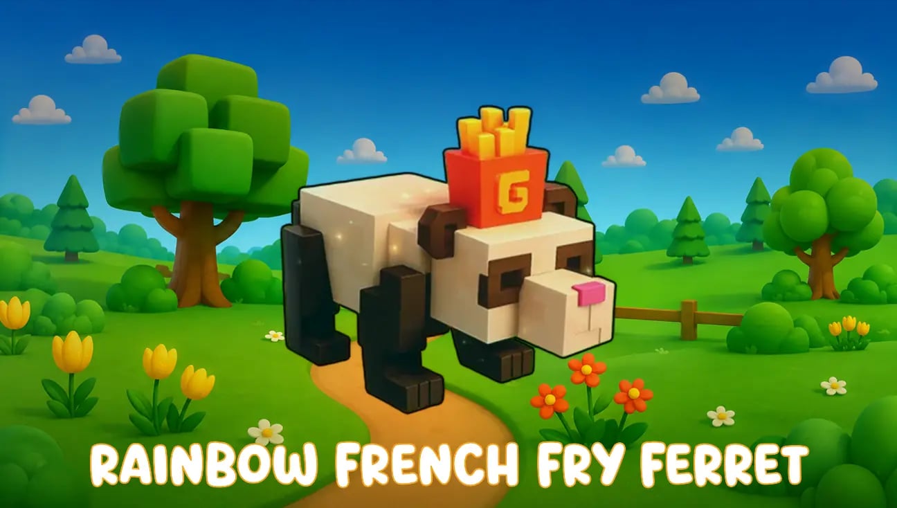 Rainbow French Fry Ferret artwork