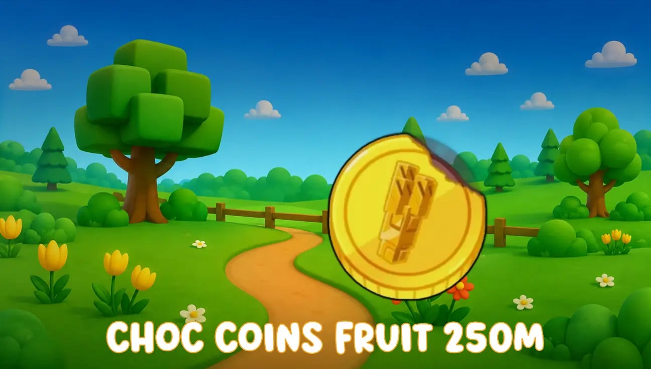 Choc Coins Fruit 250M artwork