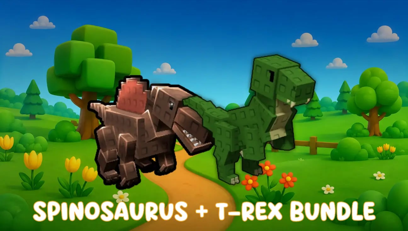 Spinosaurus + T-Rex Bundle artwork
